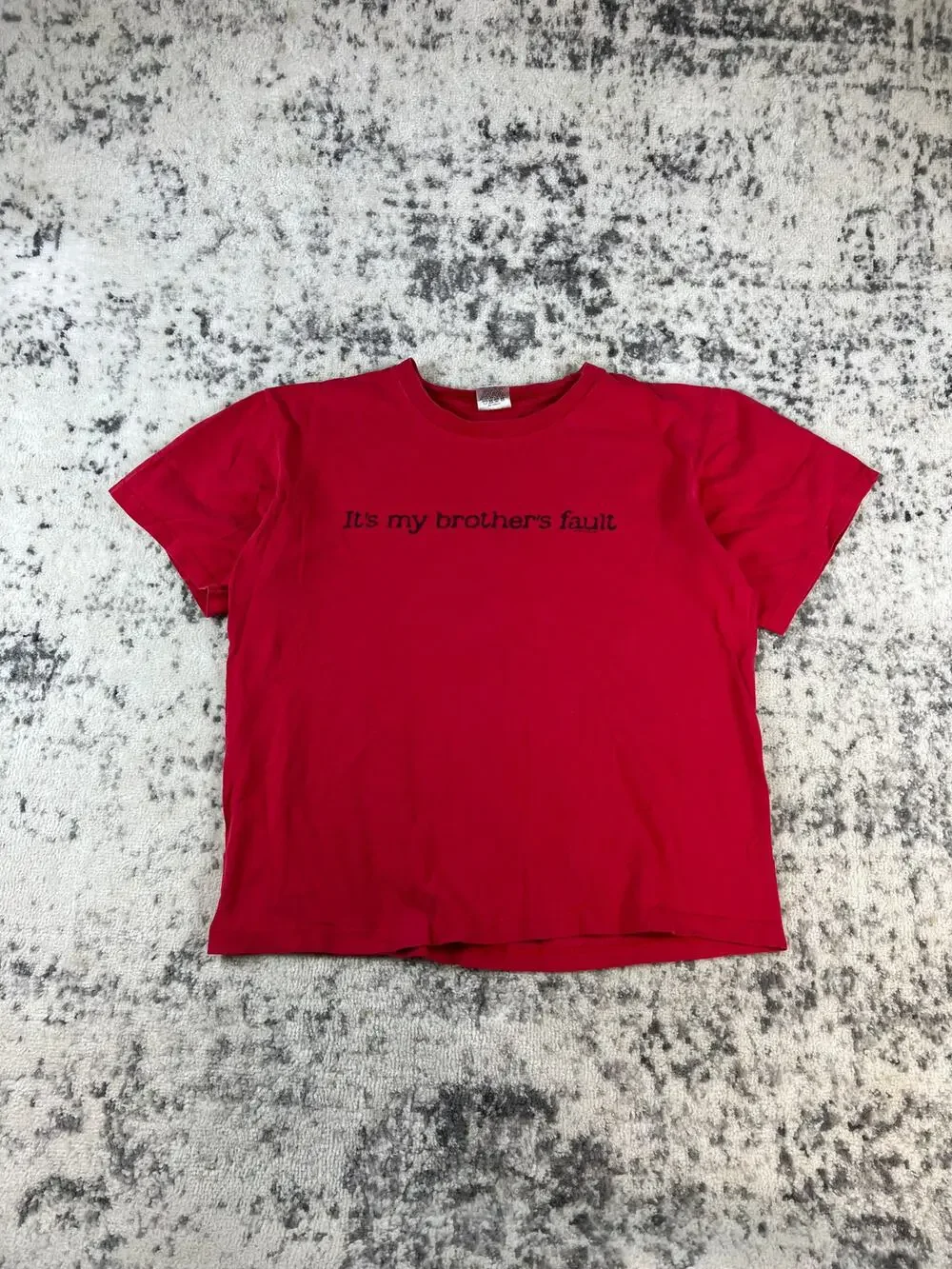 Vintage Cygnus T-Shirt Mens XL Red It's My Brothers Fault Sarcasm Sibling Y2K